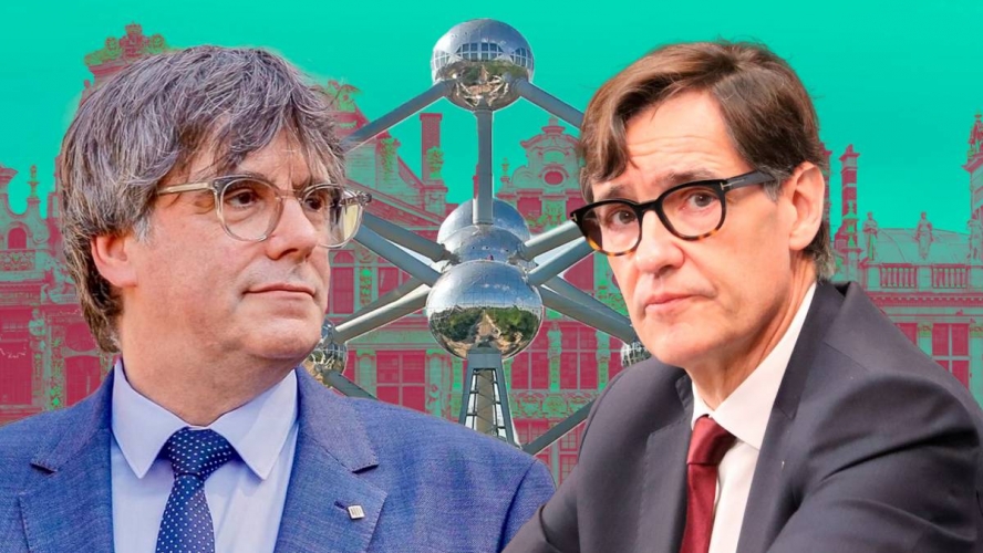 Carles Puigdemont i Salvador Illa, dos «estranys» a Brussel·les