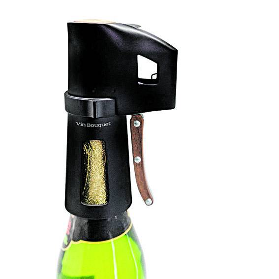 Un obridor pràctic que presenta un mànec de fusta ergonòmic - Un obridor pràctic que presenta un mànec de fusta ergonòmic