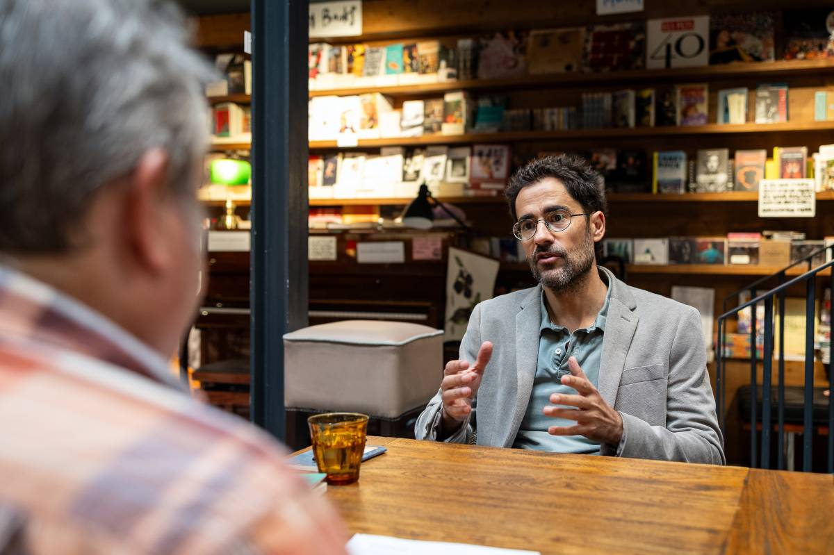 Damià Bardera, durant l`entrevista amb Nació - Hugo Fernández Damià Bardera, durant l`entrevista amb Nació