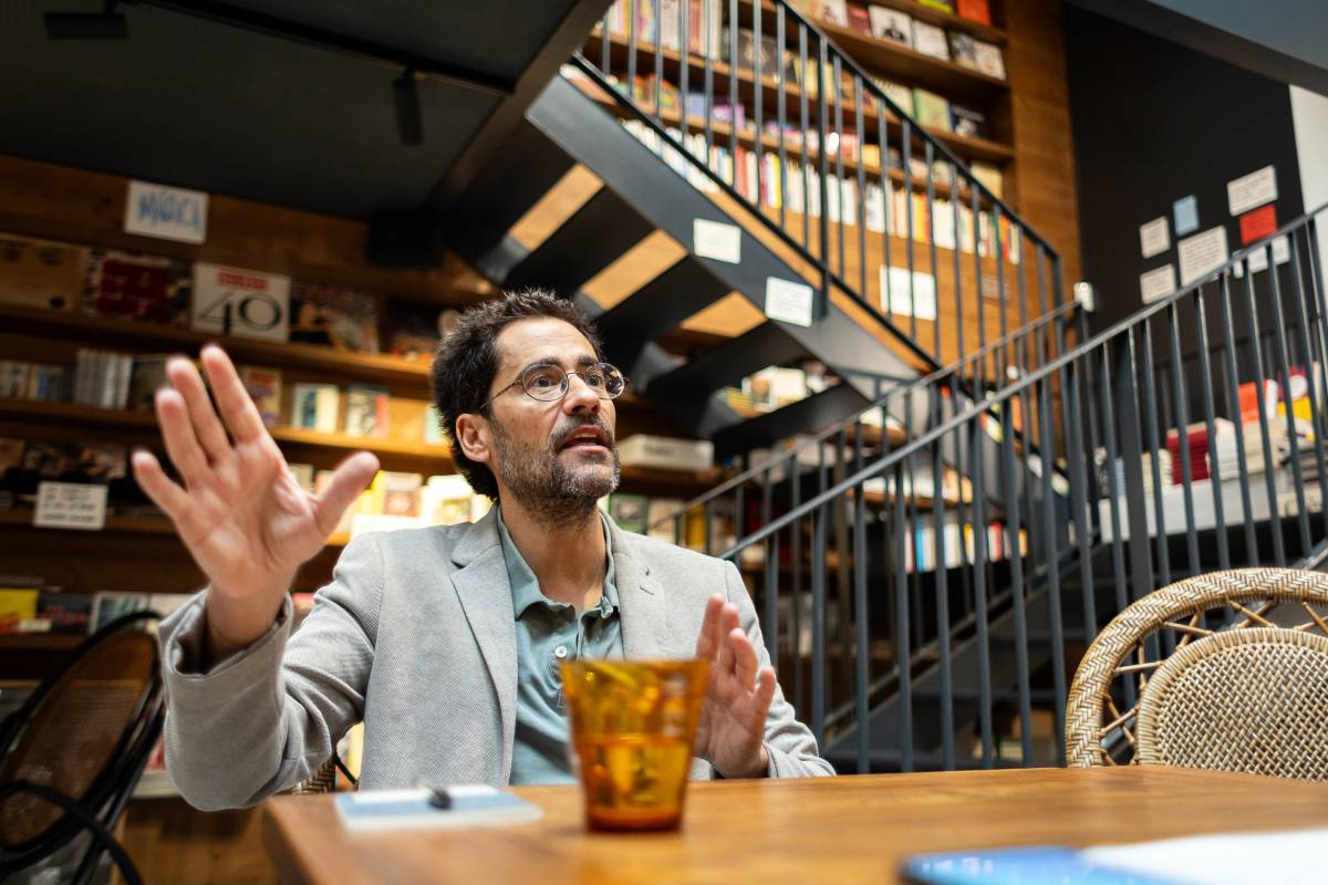 Damià Bardera, durant l`entrevista amb Nació - Hugo Fernández Damià Bardera, durant l`entrevista amb Nació