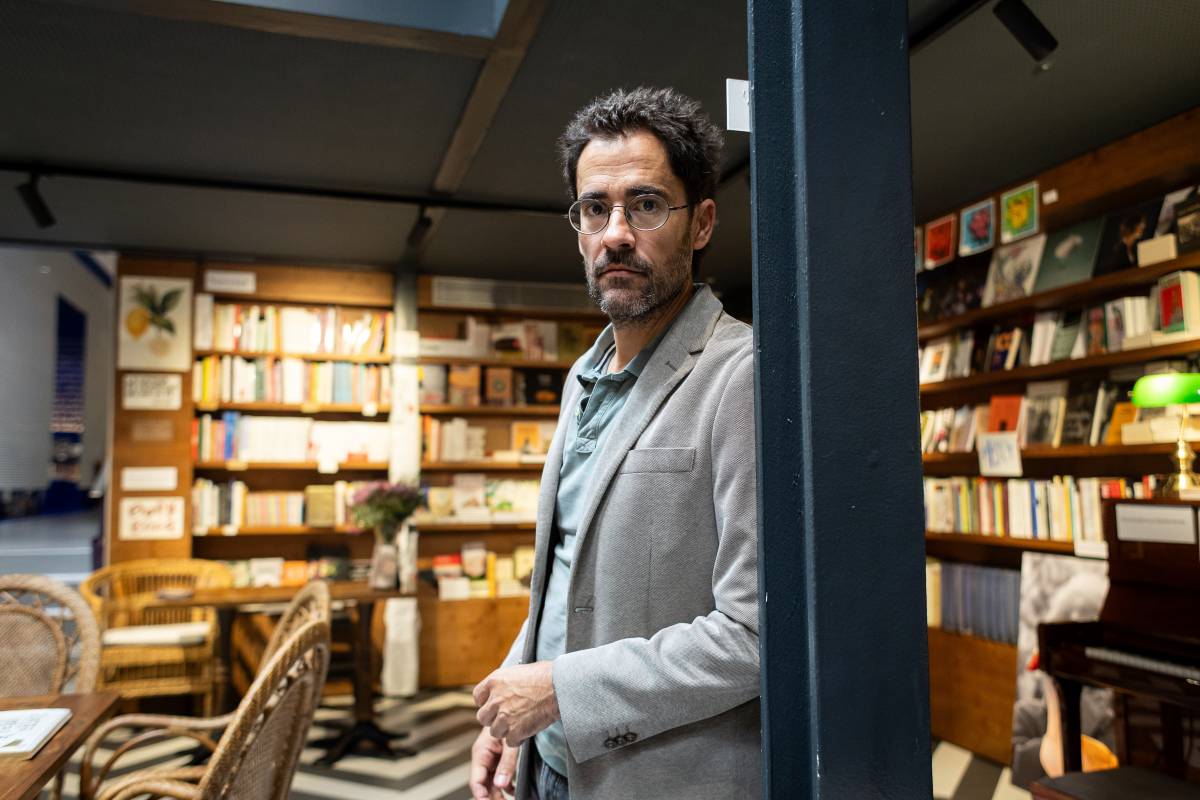 Damià Bardera, durant l`entrevista amb Nació - Hugo Fernández Damià Bardera, durant l`entrevista amb Nació