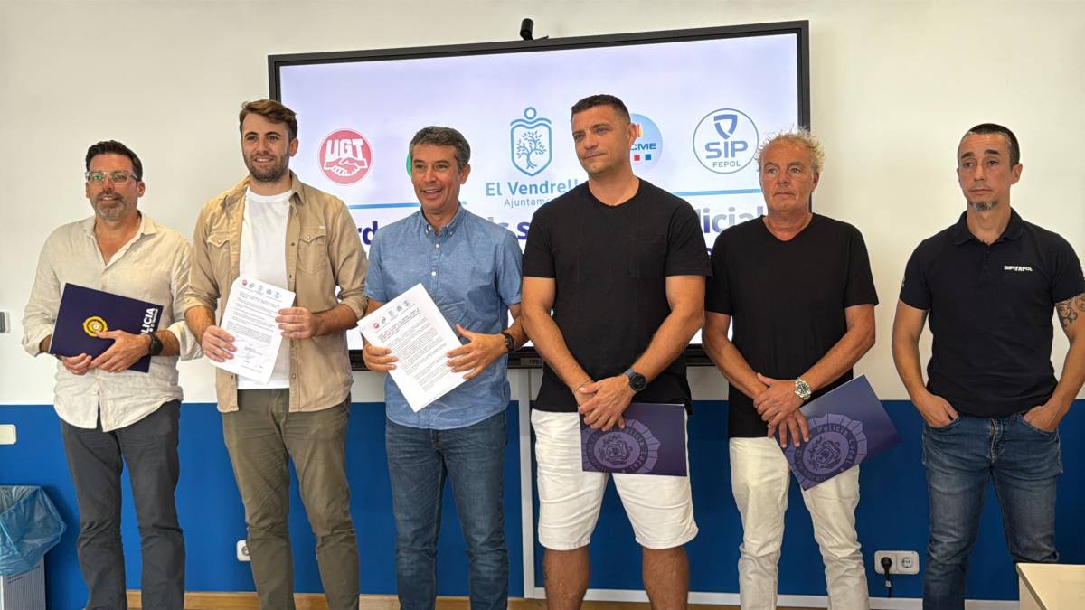 Acord entre l'Ajuntament del Vendrell i els sindicats policials per reforçar la seguretat i millorar les condicions laborals