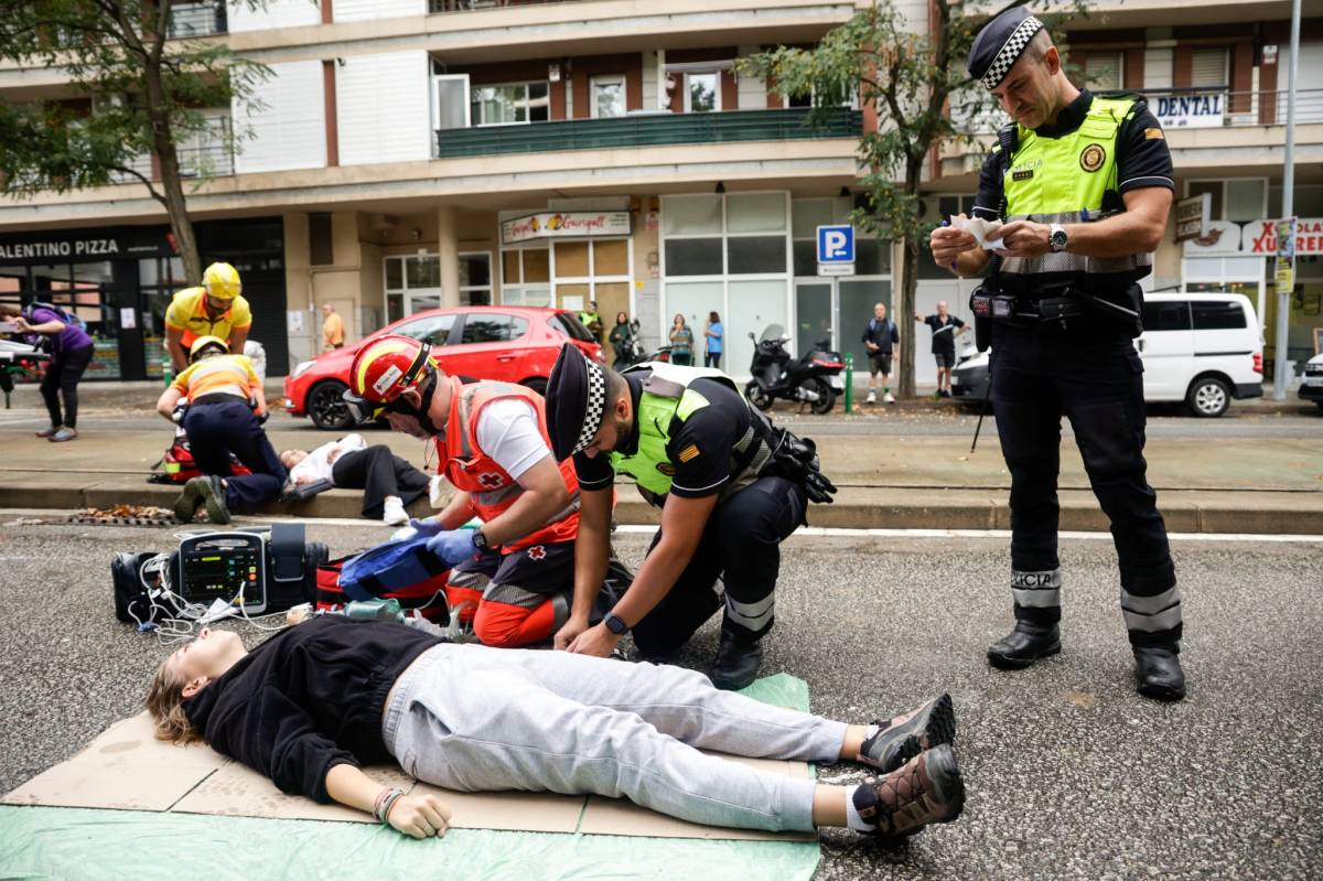 VÍDEO | Un simulacre per practicar com actuar davant un accident de trànsit