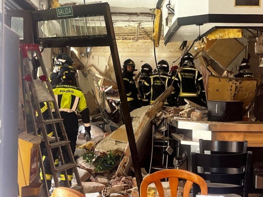 Una explosió en un bar de Madrid deixa almenys una vintena de ferits