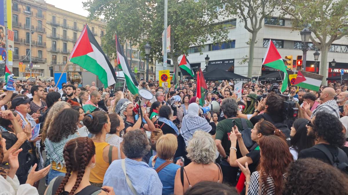 Una nova jornada de protestes sacseja Barcelona davant l'agreujament de l'ocupació israeliana a Palestina