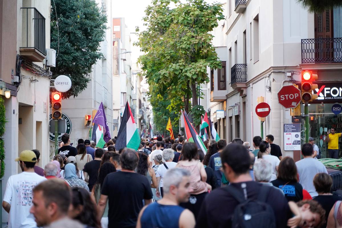 Manifestació pro Palestina a Sabadell