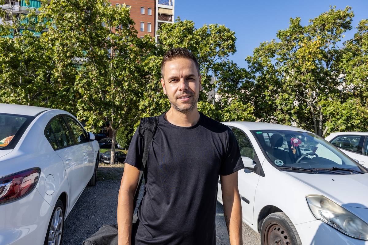 Manuel Garrido, usuari de l`aparcament