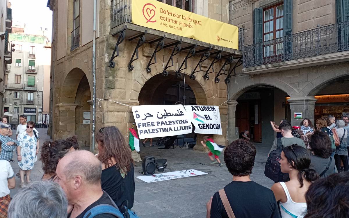 Concentració a Vic en suport al poble palestí