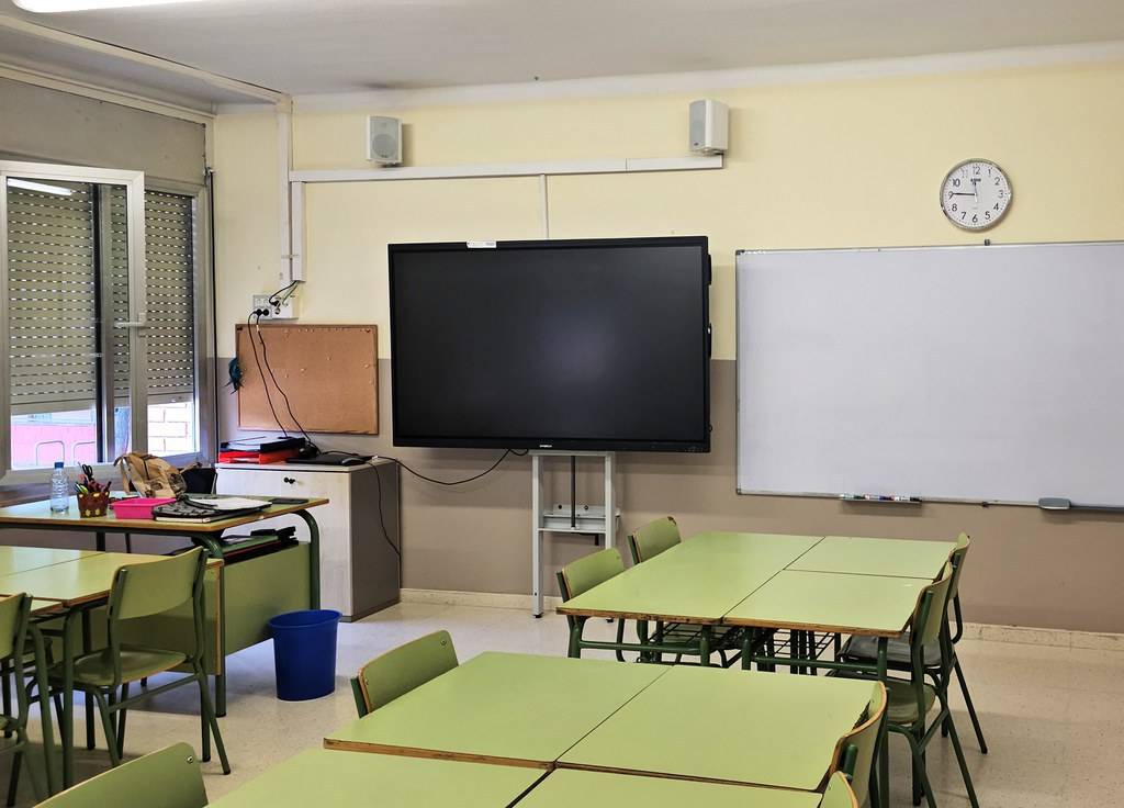 Una aula d'una escola a Ripollet - Cedida