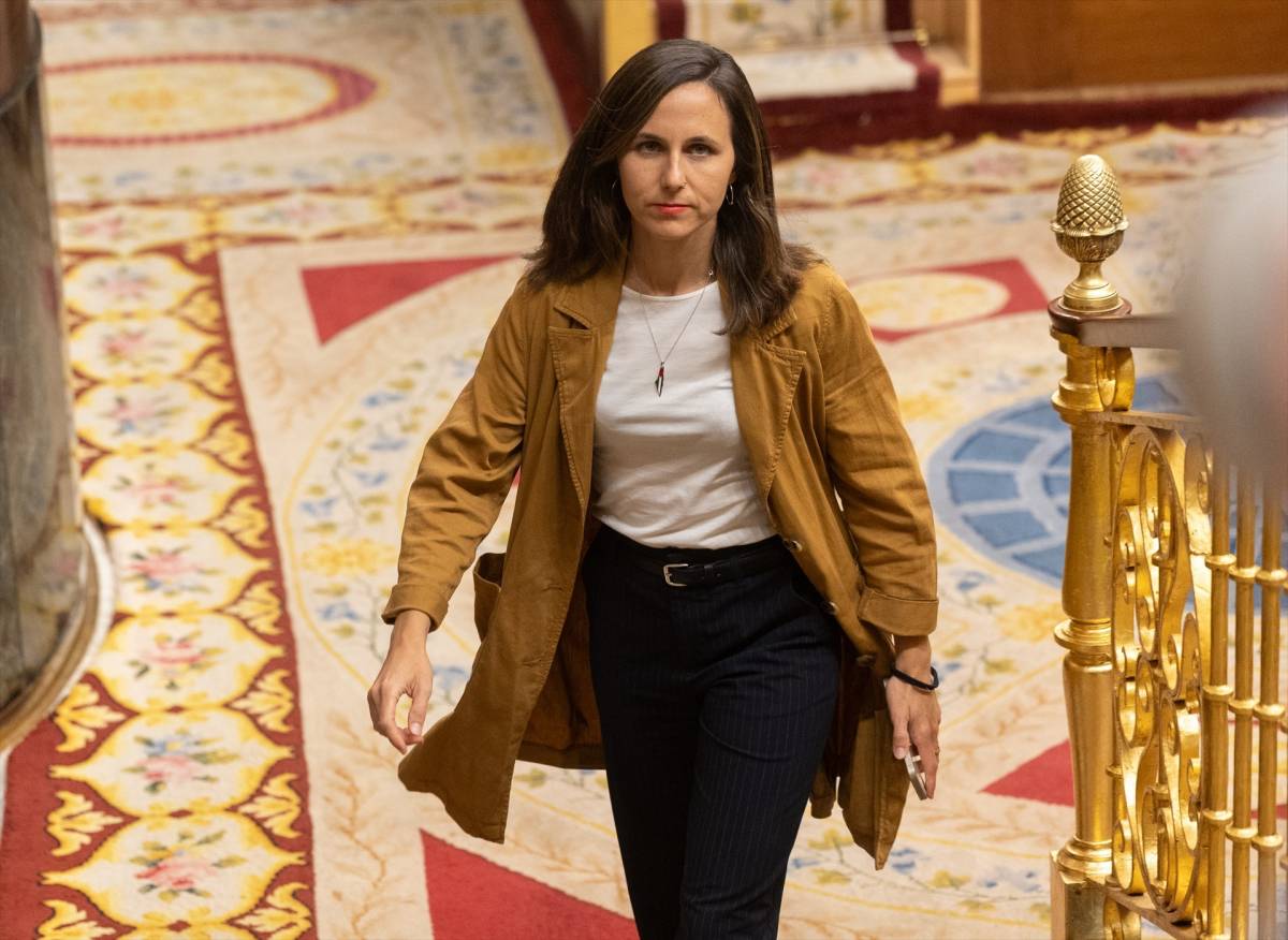 La secretària general de Podem, Ione Belarra, aquest dimarts al Congrés - Europa Press