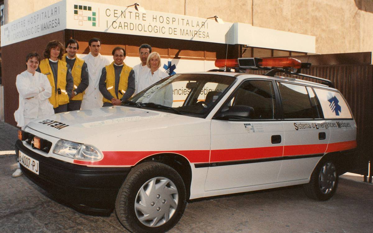 Foto de la inauguració de la base SEM de Manresa l`any 1995 - Althaia Foto de la inauguració de la base SEM de Manresa l`any 1995