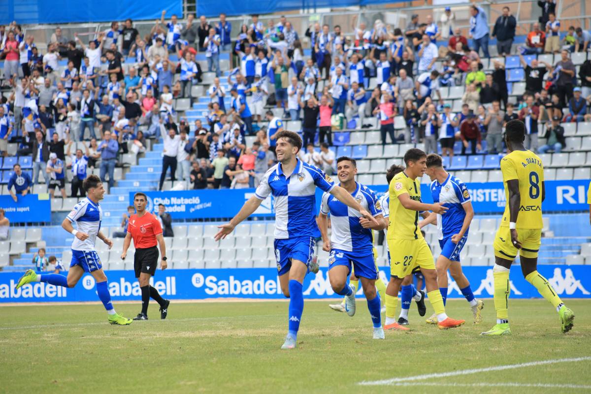 El CE Sabadell guanya per la mínima el Villarreal 'B' i assalta la zona privilegiada de la classificació