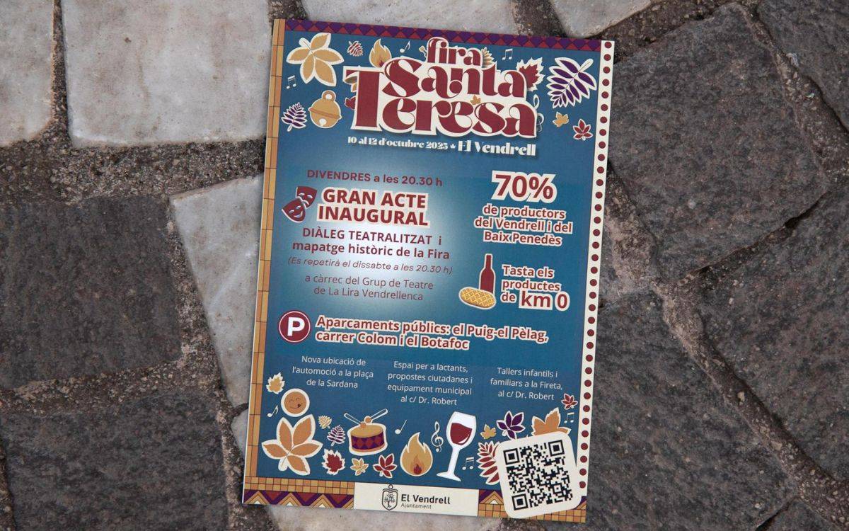 El Vendrell es prepara per a la Fira de Santa Teresa 2025 amb producte local, música i tradició