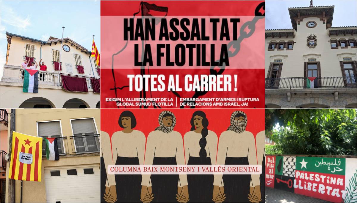Mobilització propalestina al Baix Montseny. - Cedides