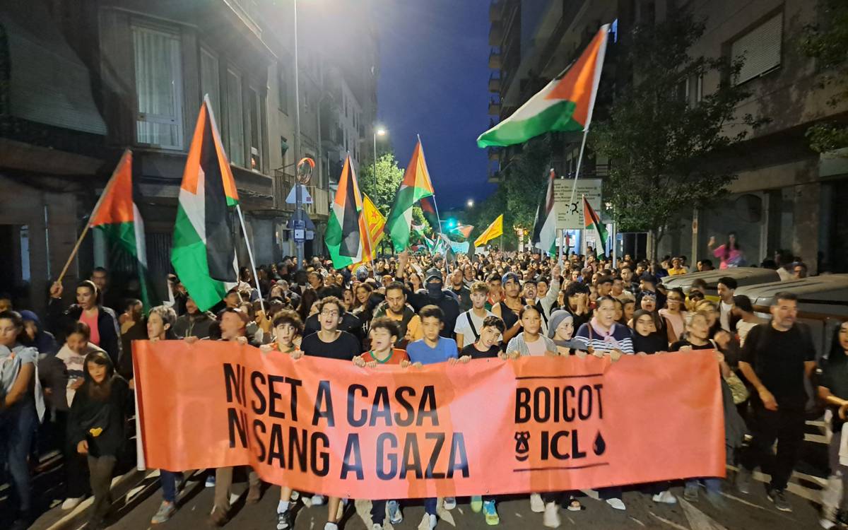 La manifestació per la Flotilla de Gaza interromp el servei dels FGC a Manresa