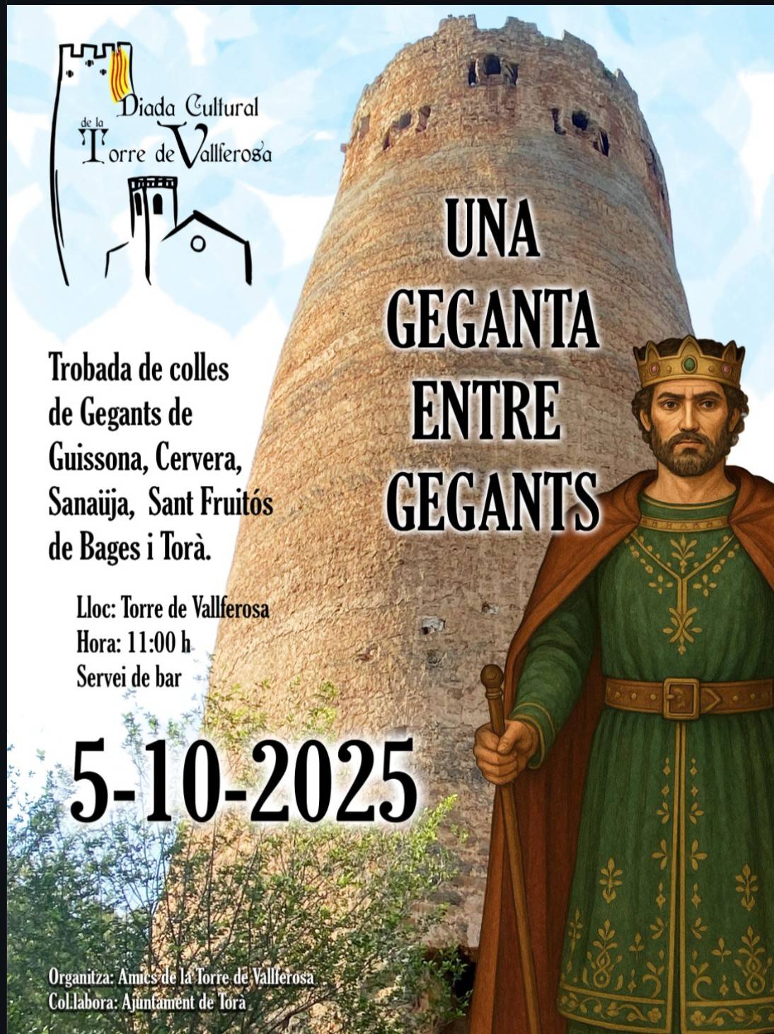 La Torre de Vallferosa acull la primera Trobada Gegantera 