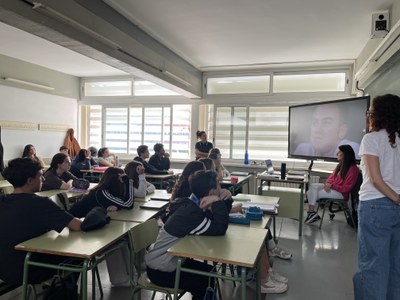 Durant la sessió d'ahir 6 d'octubre, l'alumnat de 4t d'ESO va visionar un vídeo - 