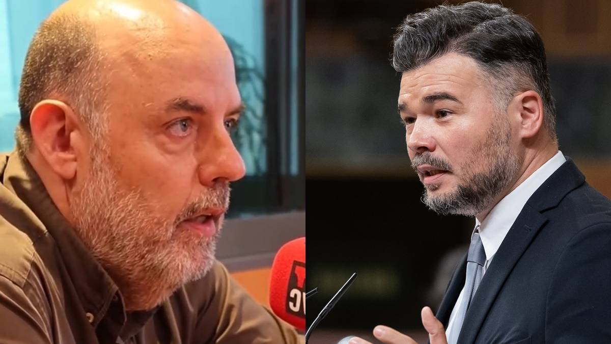 Jordi Basté, en defensa de Gabriel Rufián en un contundent davantal: «Què fa Peinado?»