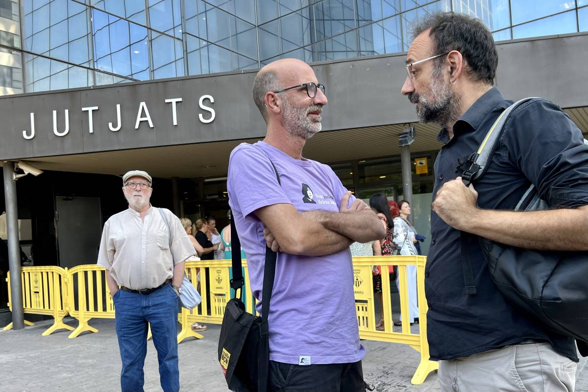 Joan Jubany i Benet Salellas a la sortida dels jutjats de Sabadell - ACN