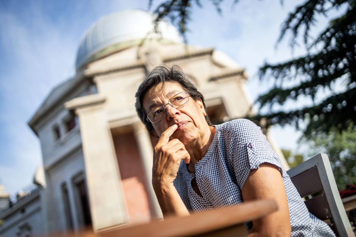 Carme Jordi, durant l`entrevista amb Nació