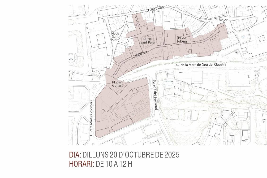 L’Ajuntament de Solsona informa d’un tall d’aigua a l’entorn de la plaça de Sant Pere