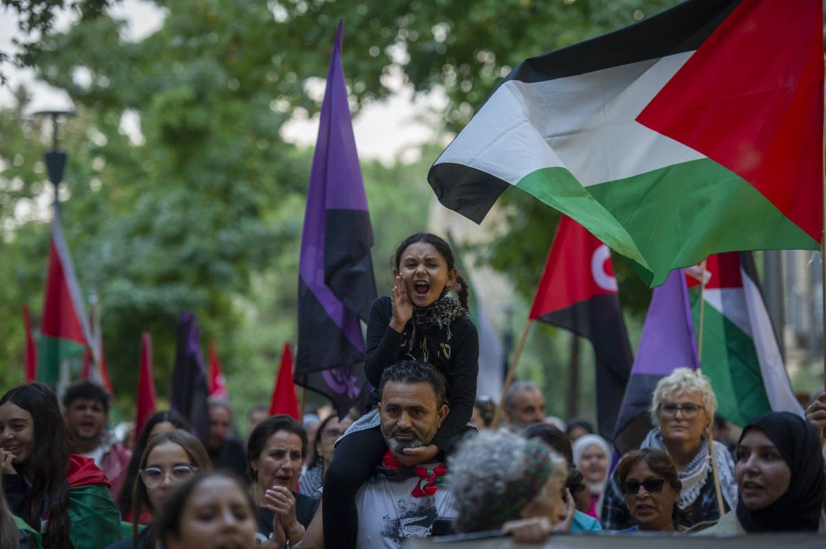 Centenars de persones es mobilitzen per Palestina a Terrassa