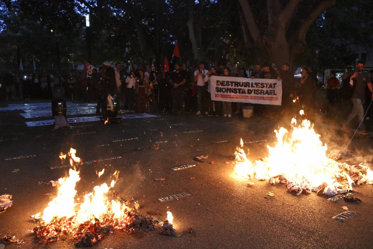 Centenars de persones es manifesten a Lleida amb motiu de la vaga per Palestina