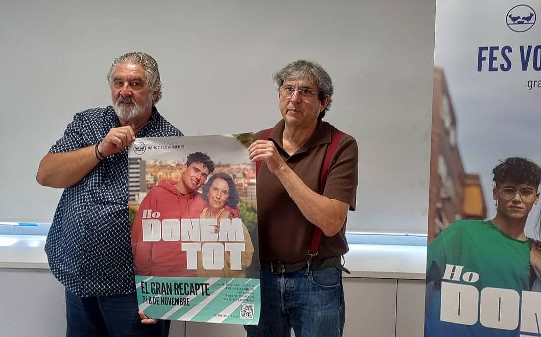Victor Pedragosa i Joan Turró presenten el Gran Recapte d`Aliments 2025 a Osona. - Cedida Victor Pedragosa i Joan Turró presenten el Gran Recapte d`Aliments 2025 a Osona.