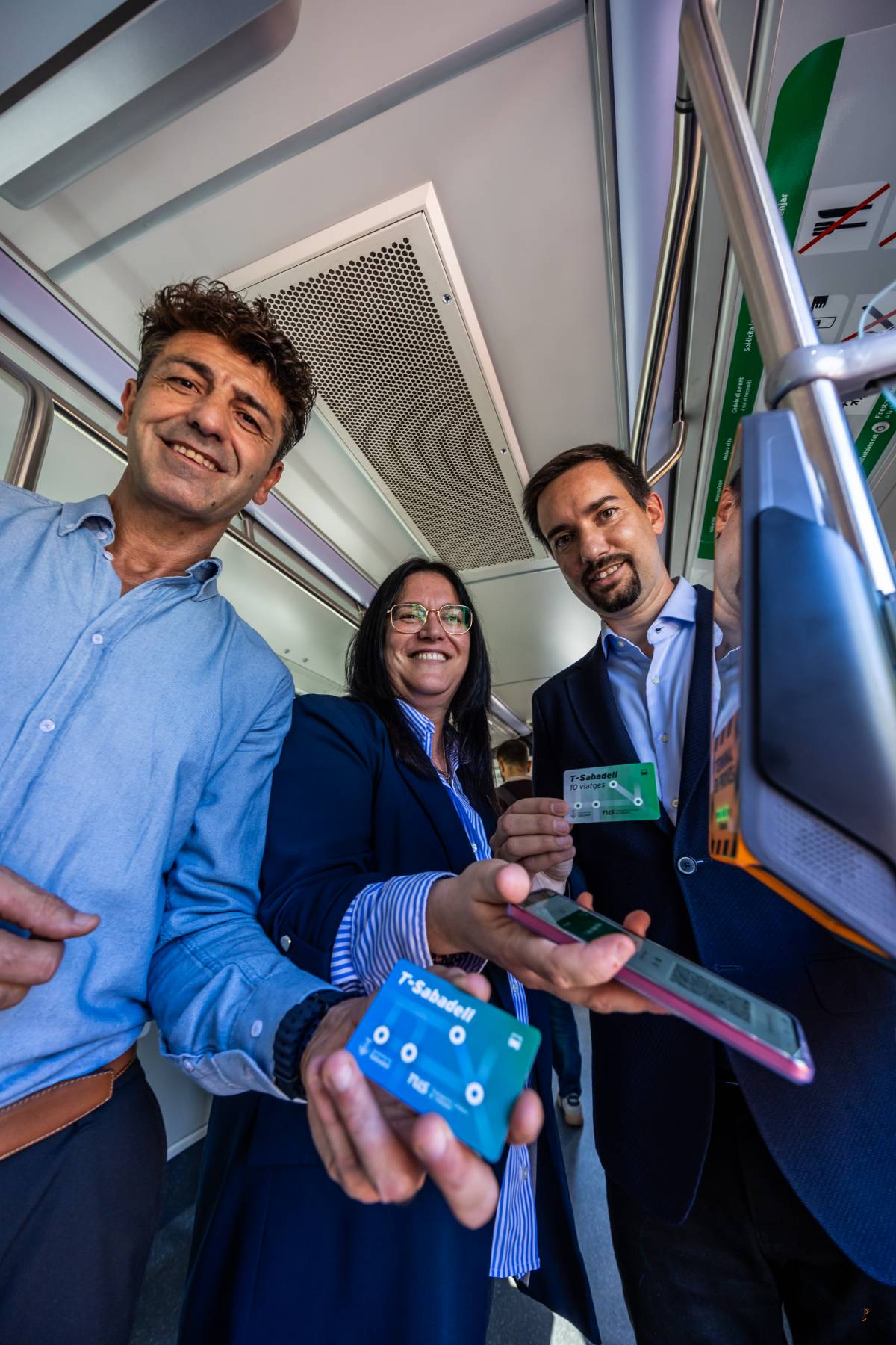Juan Jesus Rodríguez, Mar Molina i Xavier Andreo a la presentació del nou sistema - Juanma Pelaéz Juan Jesus Rodríguez, Mar Molina i Xavier Andreo a la presentació del nou sistema