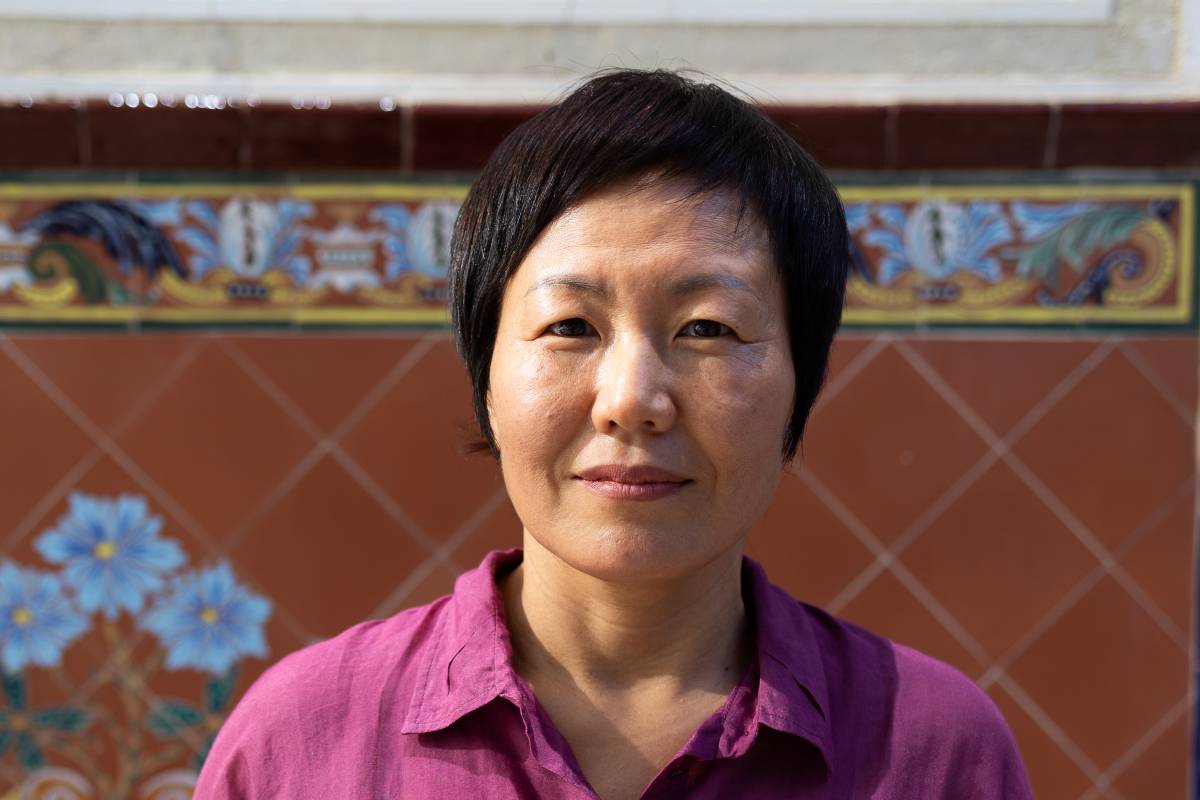 Keum Suk Grendy-Kim, durant l`entrevista amb Nació - Hugo Fernández Keum Suk Grendy-Kim, durant l`entrevista amb Nació