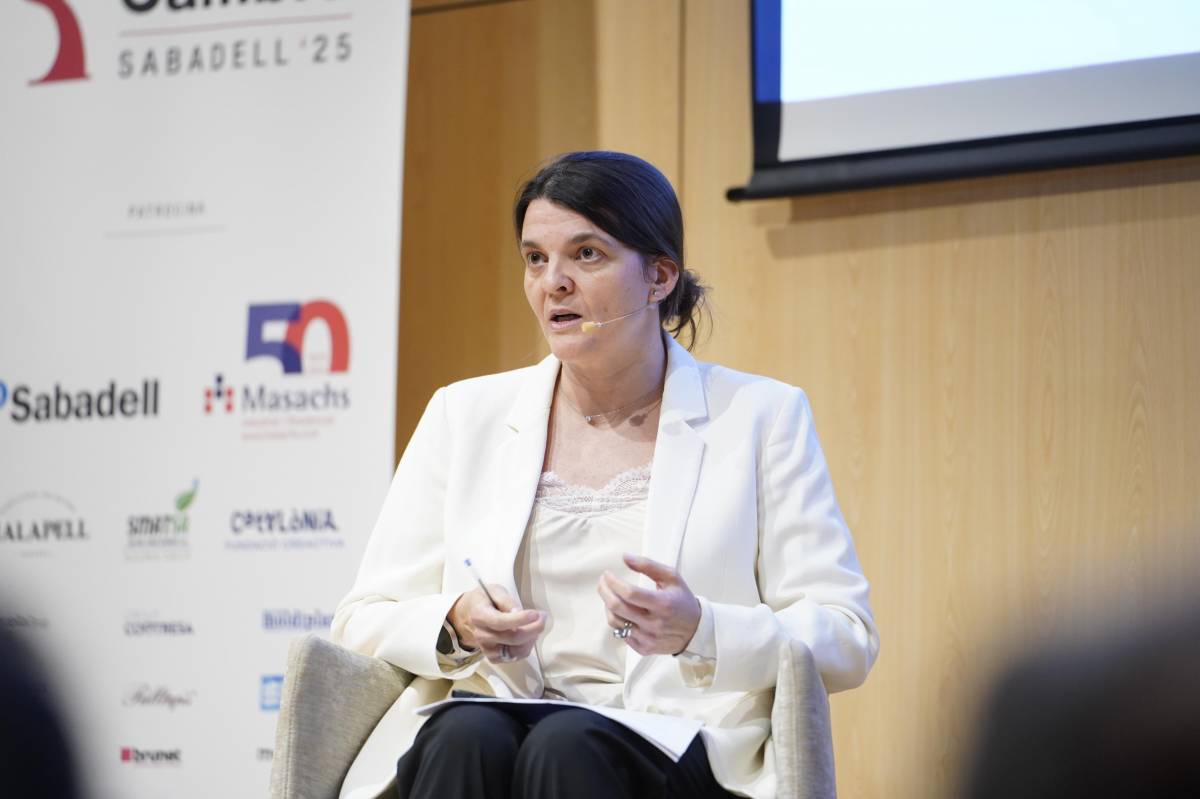 La CEO i vicepresidenta del Consell d’Administració de La Farga, Inka Guixà, en la taula rodona - David Chao La CEO i vicepresidenta del Consell d’Administració de La Farga, Inka Guixà, en la taula rodona