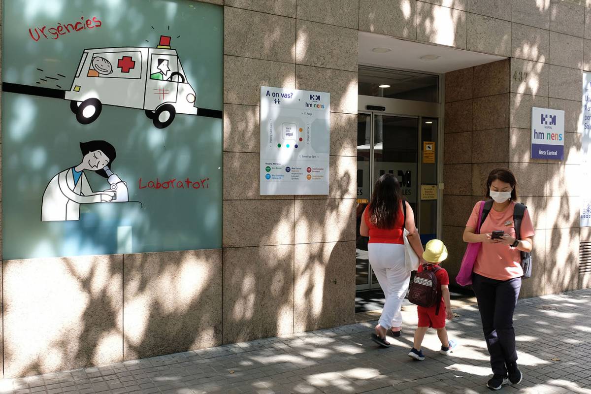 Entrada al servei d`Urgències de l`HM Nens a Barcelona - HM Nens Entrada al servei d`Urgències de l`HM Nens a Barcelona