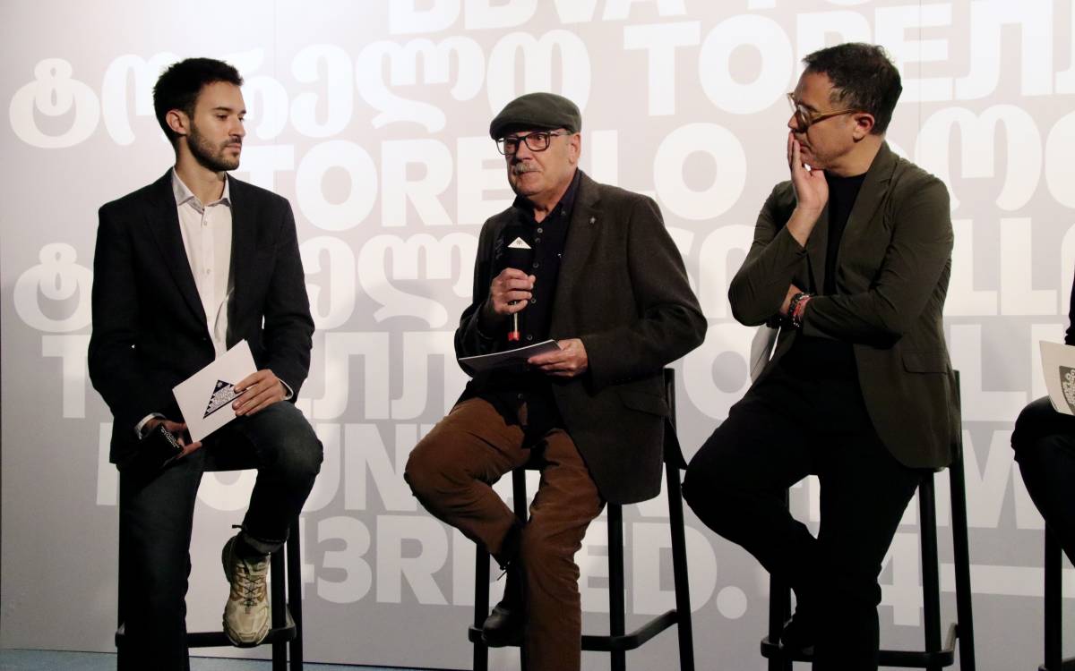 Joan Salarich i Marçal Ortuño en la presentació del Festival de Cinema de Muntanya de Torelló 2025. - L.Busquets/ACN Joan Salarich i Marçal Ortuño en la presentació del Festival de Cinema de Muntanya de Torelló 2025.