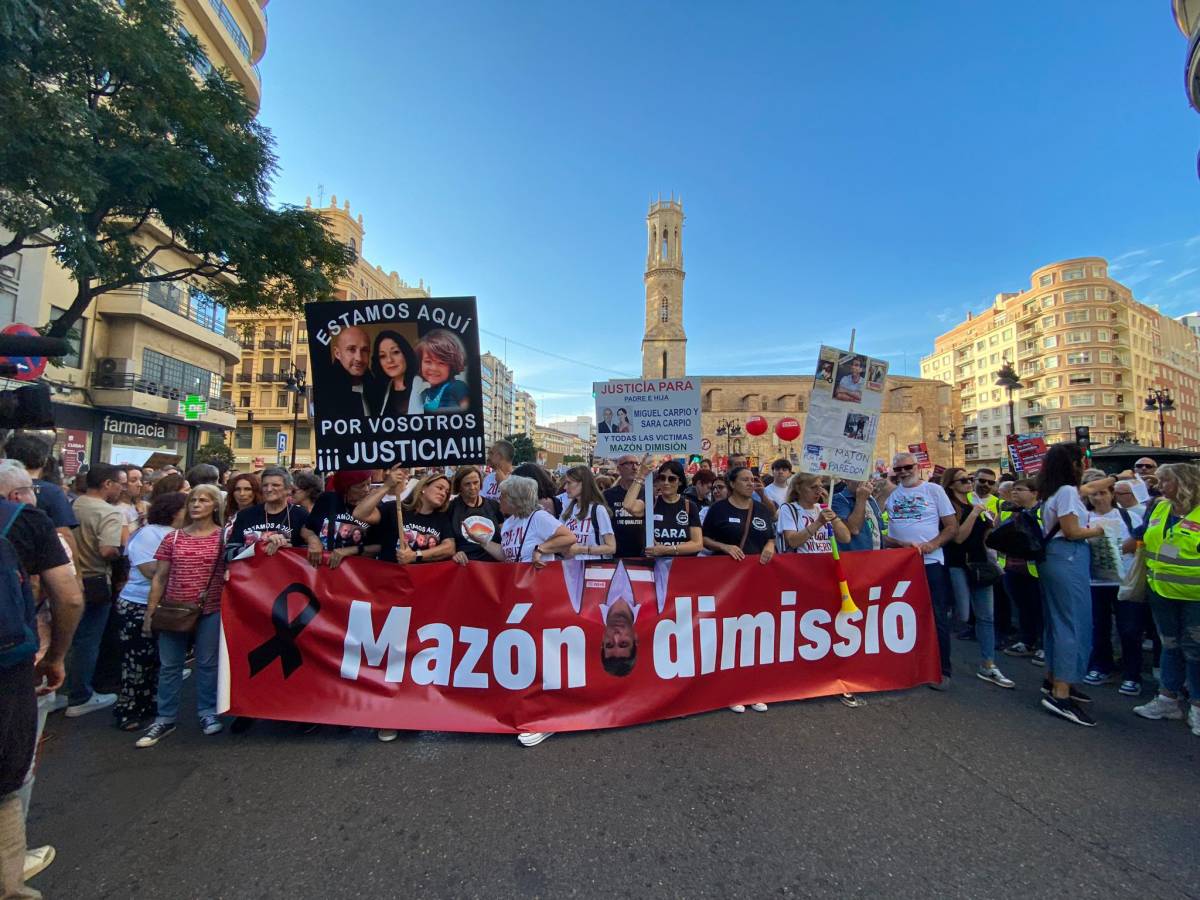 Una imatge de la manifestació a València.  - Cedida Una imatge de la manifestació a València.