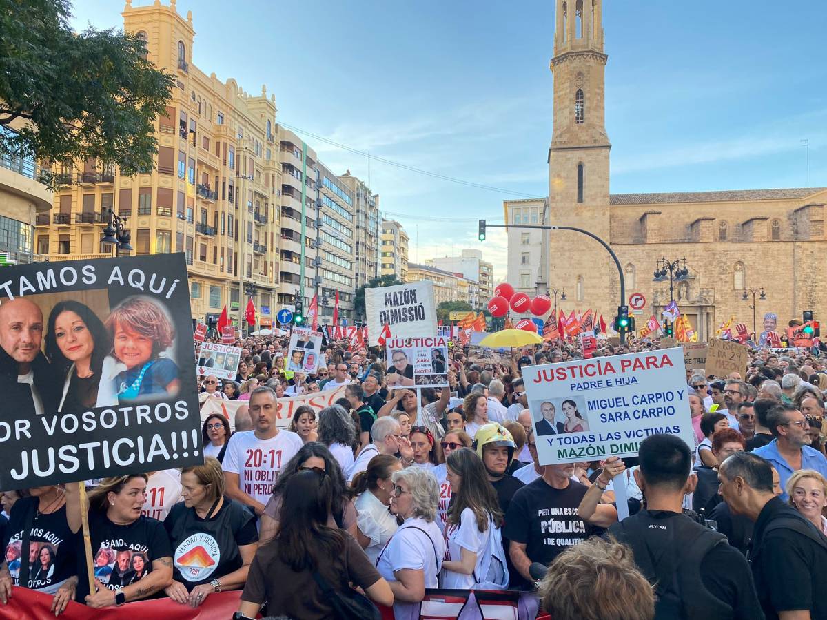 Una imatge de la manifestació a València.  - Cedida Una imatge de la manifestació a València.