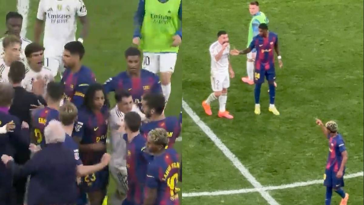 Baralla al final del clàssic: els gestos del Madrid a Lamine Yamal i una falta no xiulada