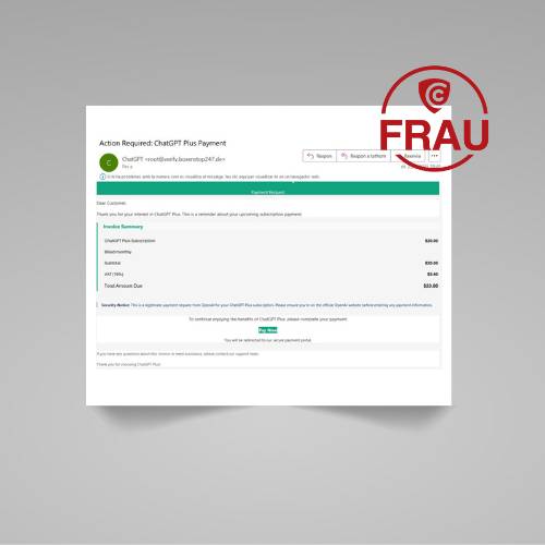 Correu fraudulent suplantant ChatGPT - Gencat Correu fraudulent suplantant ChatGPT