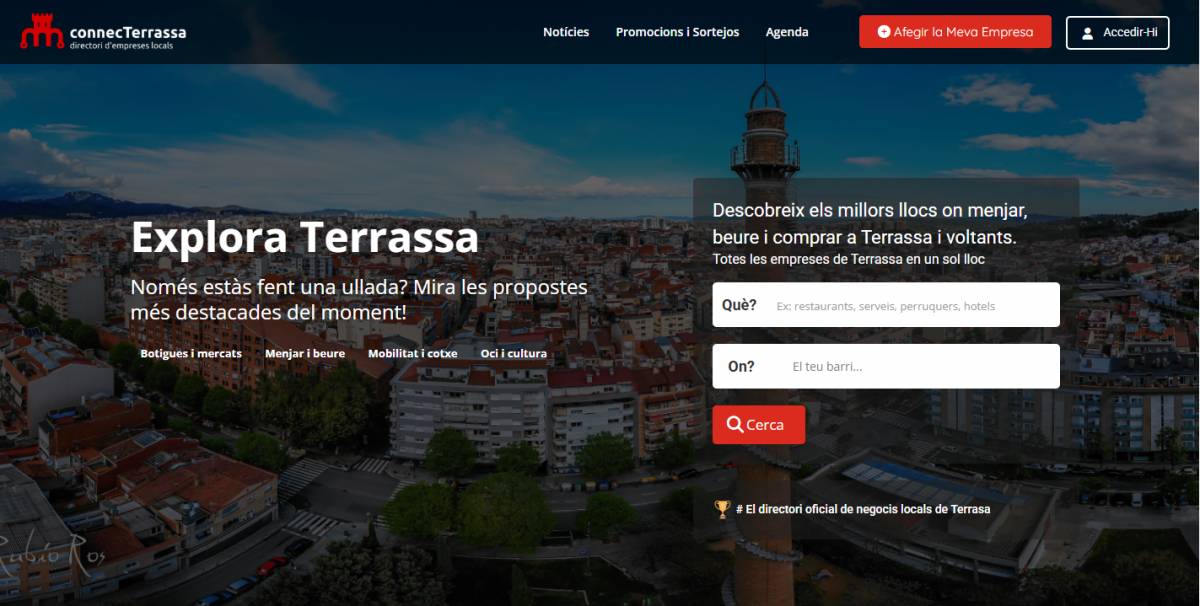 ConnecTerrassa es renova: el directori d'empreses de Terrassa estrena nova web i serveis