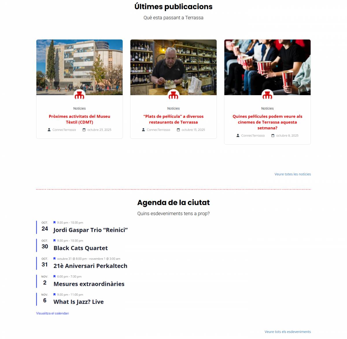 Nova pàgina web de connecTerrassa -  Nova pàgina web de connecTerrassa