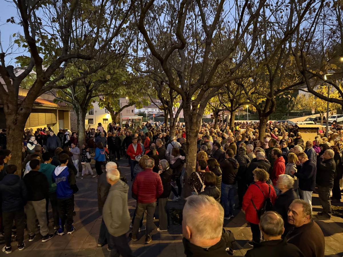 La manifestació a Sant Hilari. - ACN La manifestació a Sant Hilari.