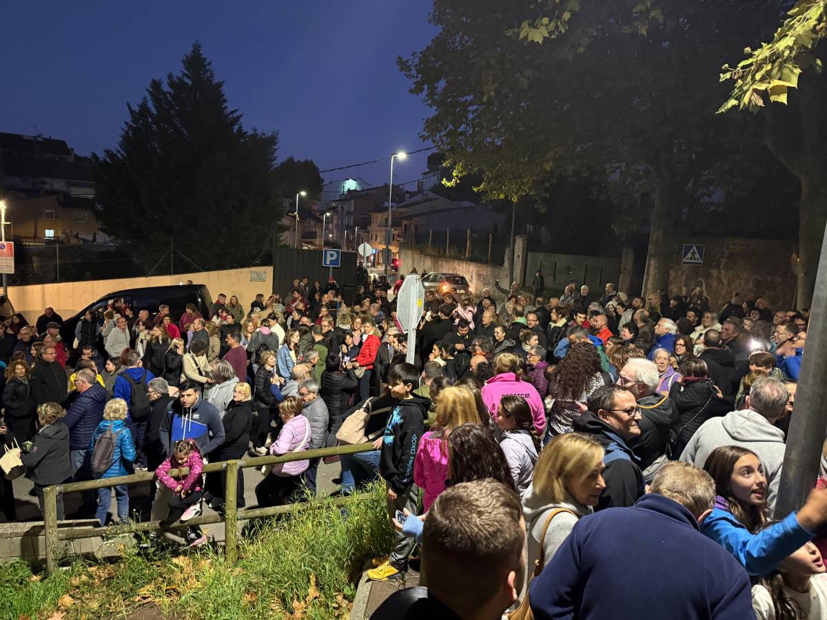 La manifestació a Sant Hilari. - ACN La manifestació a Sant Hilari.