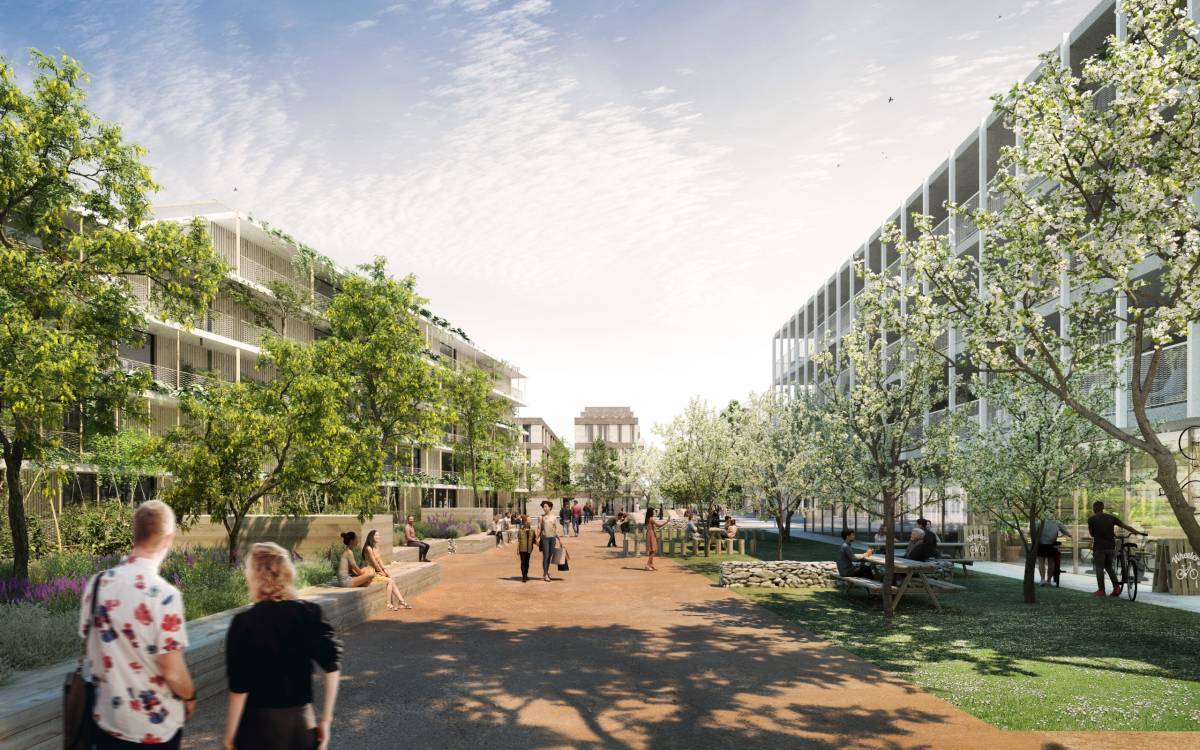 Així serà la futura zona residencial de l`antiga Playtex - Cedida Així serà la futura zona residencial de l`antiga Playtex