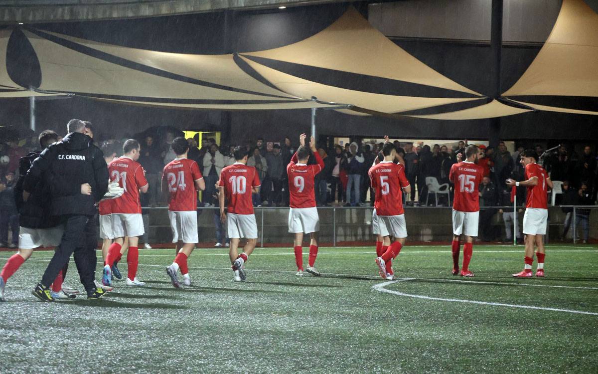 El CF Cardona passa ronda a la Copa Catalunya i en deixa fora el CE Manresa (2-0)