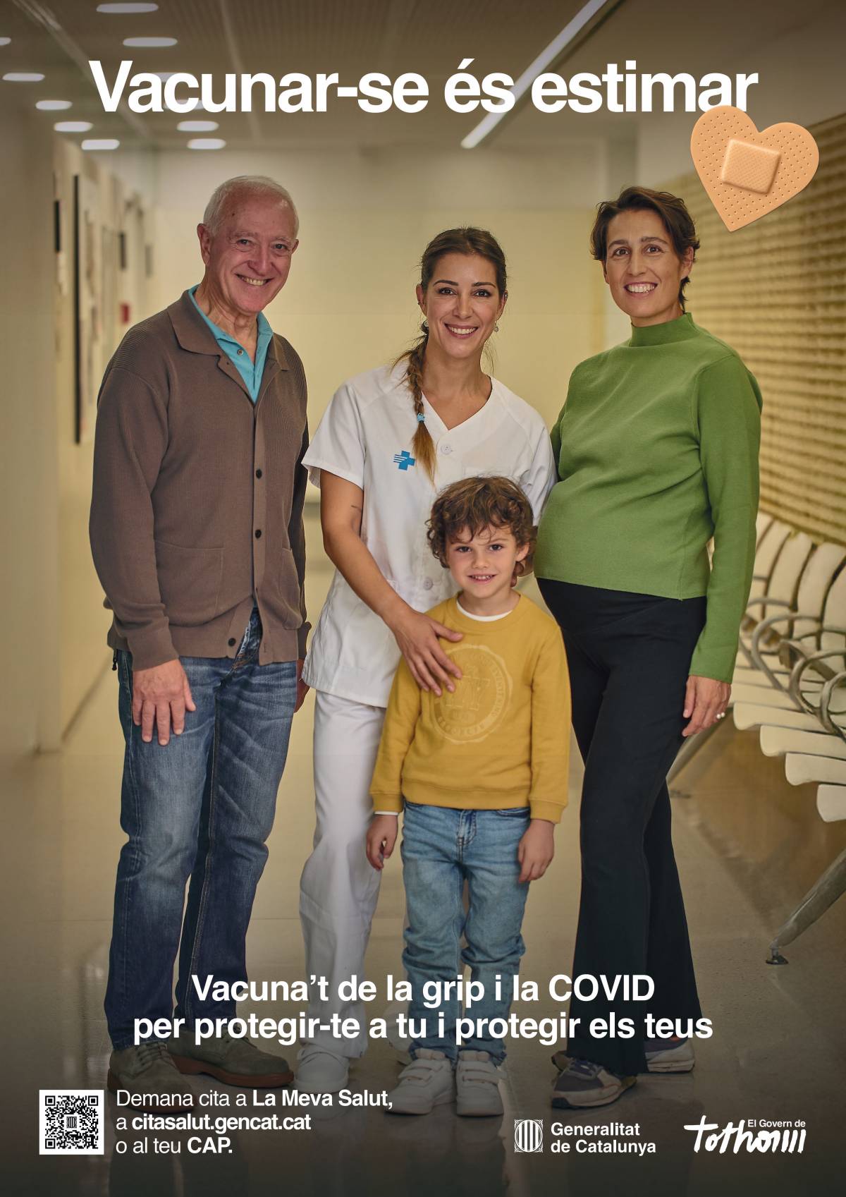 Cartell de la campanya "Vacunar-se és estimar" - Departament de Salut Cartell de la campanya "Vacunar-se és estimar"