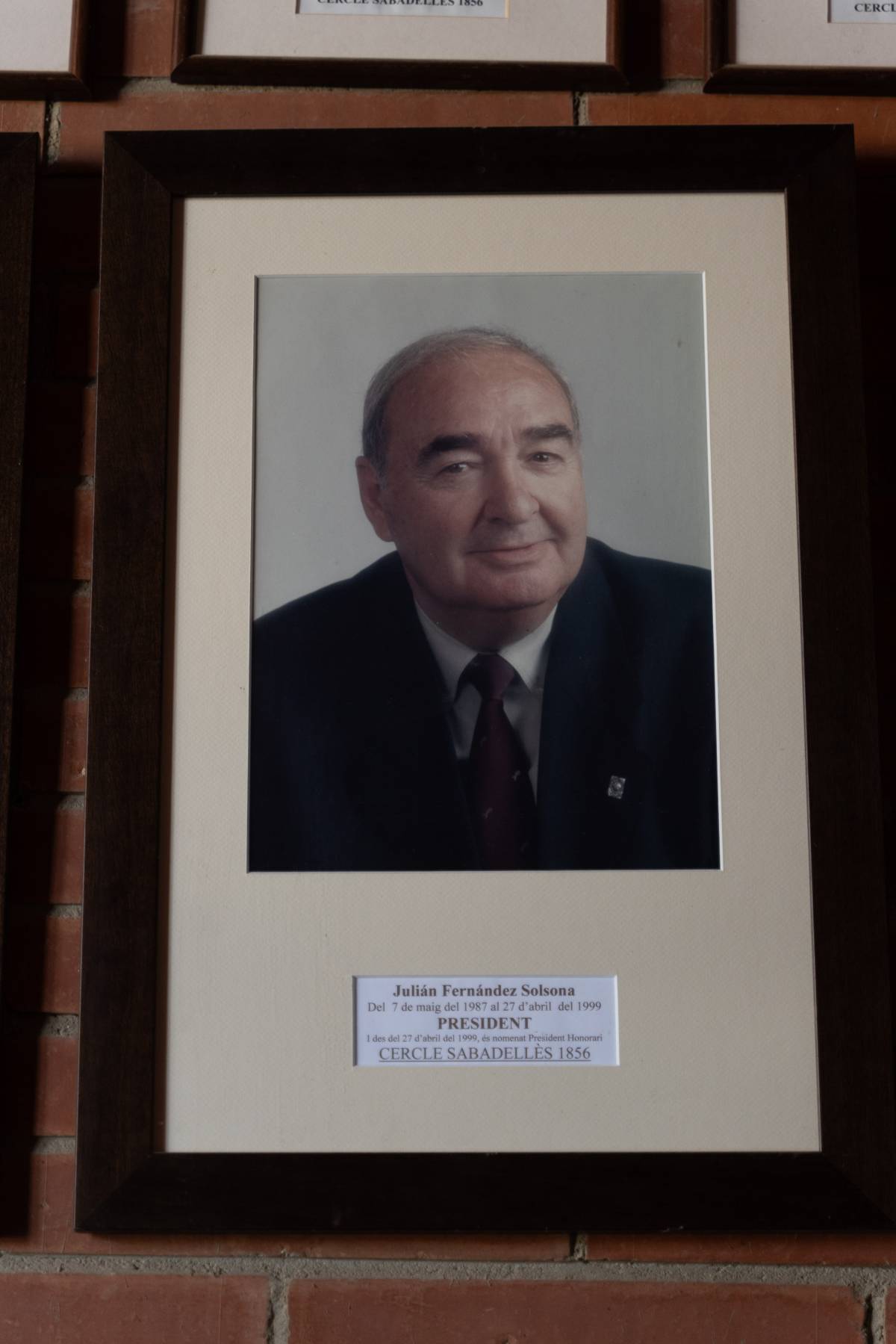 La fotografia insititucional del Julián Fernández com a president del Cercle Sabadellès 1856 - David Chao La fotografia insititucional del Julián Fernández com a president del Cercle Sabadellès 1856