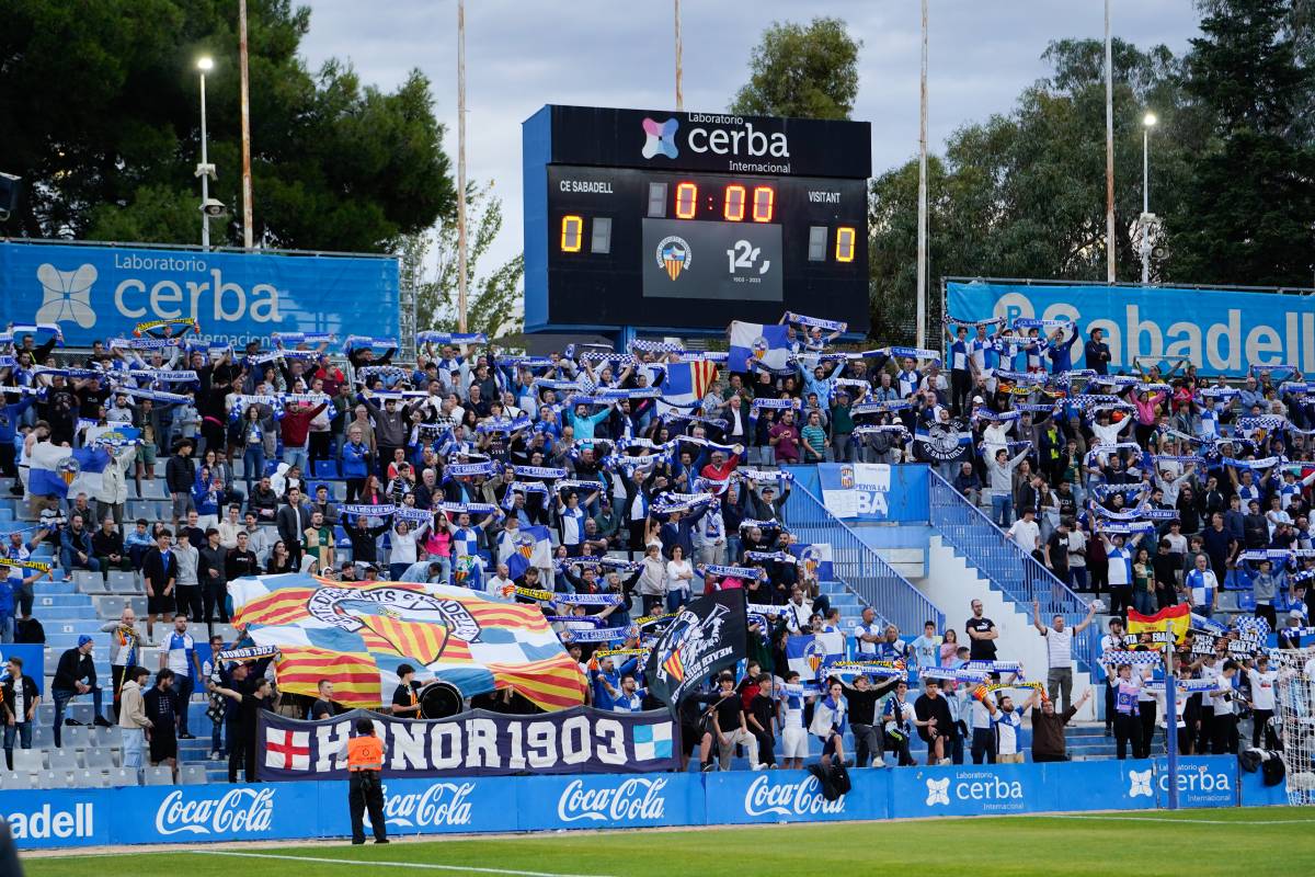 El CE Sabadell sanciona cinc persones pels incidents en el partit davant del Nàstic