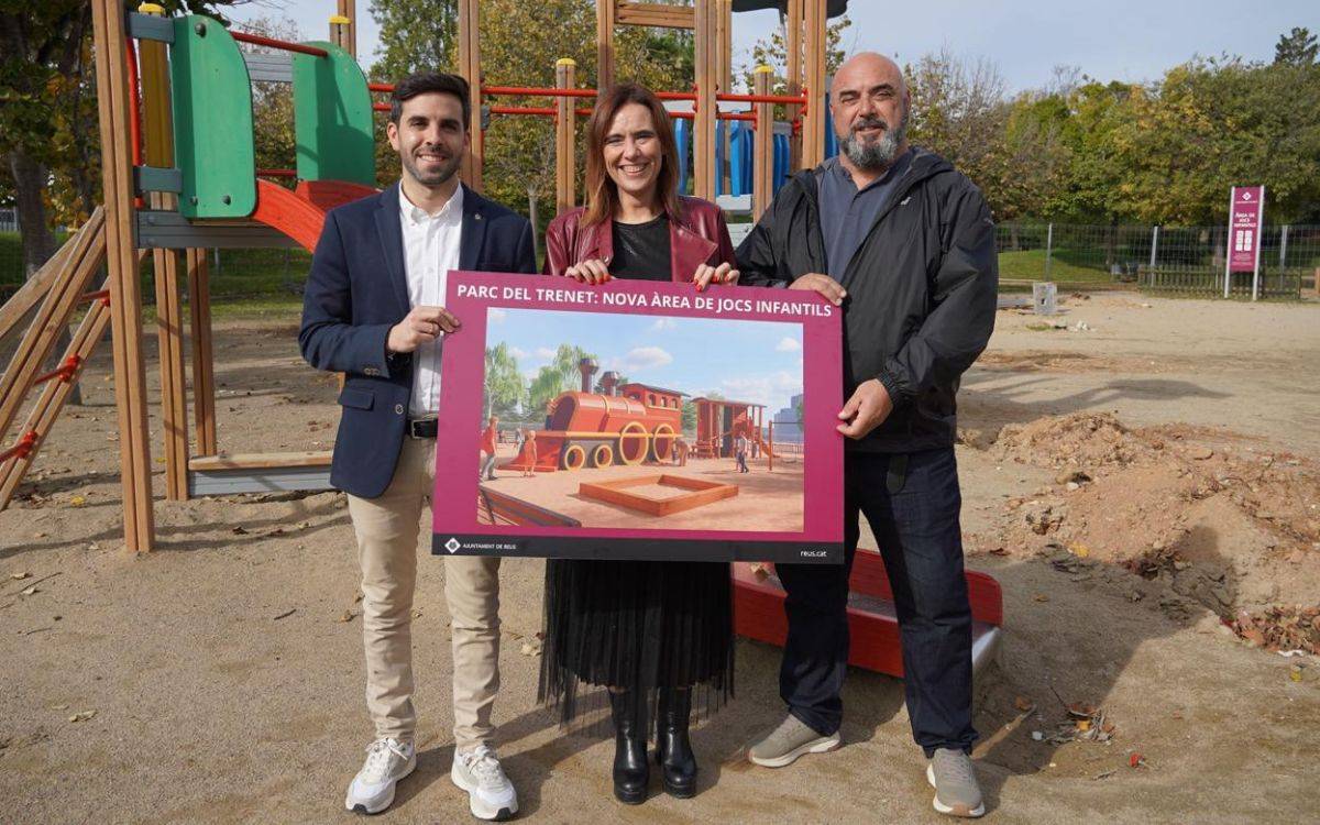 Una gran locomotora serà la nova estructura de jocs del parc del Trenet de Reus