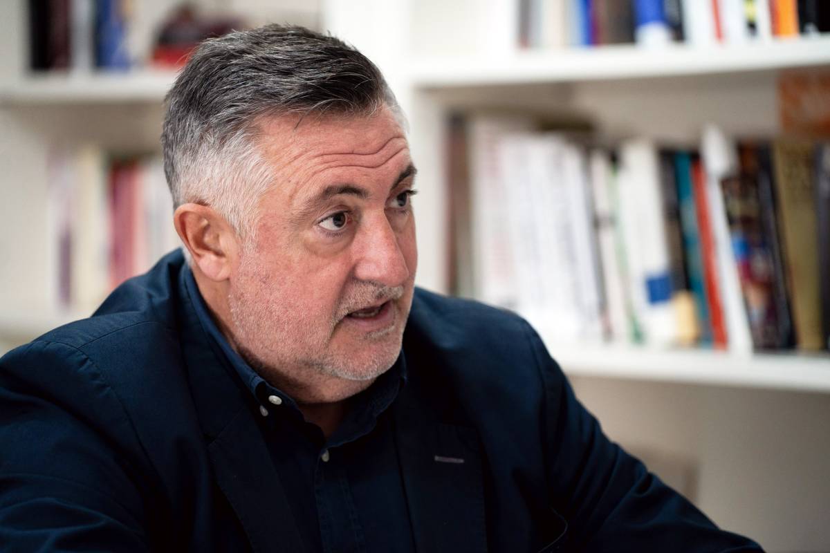 Joan Puigcercós durant l`entrevista amb Nació - Otger Esteve Joan Puigcercós durant l`entrevista amb Nació