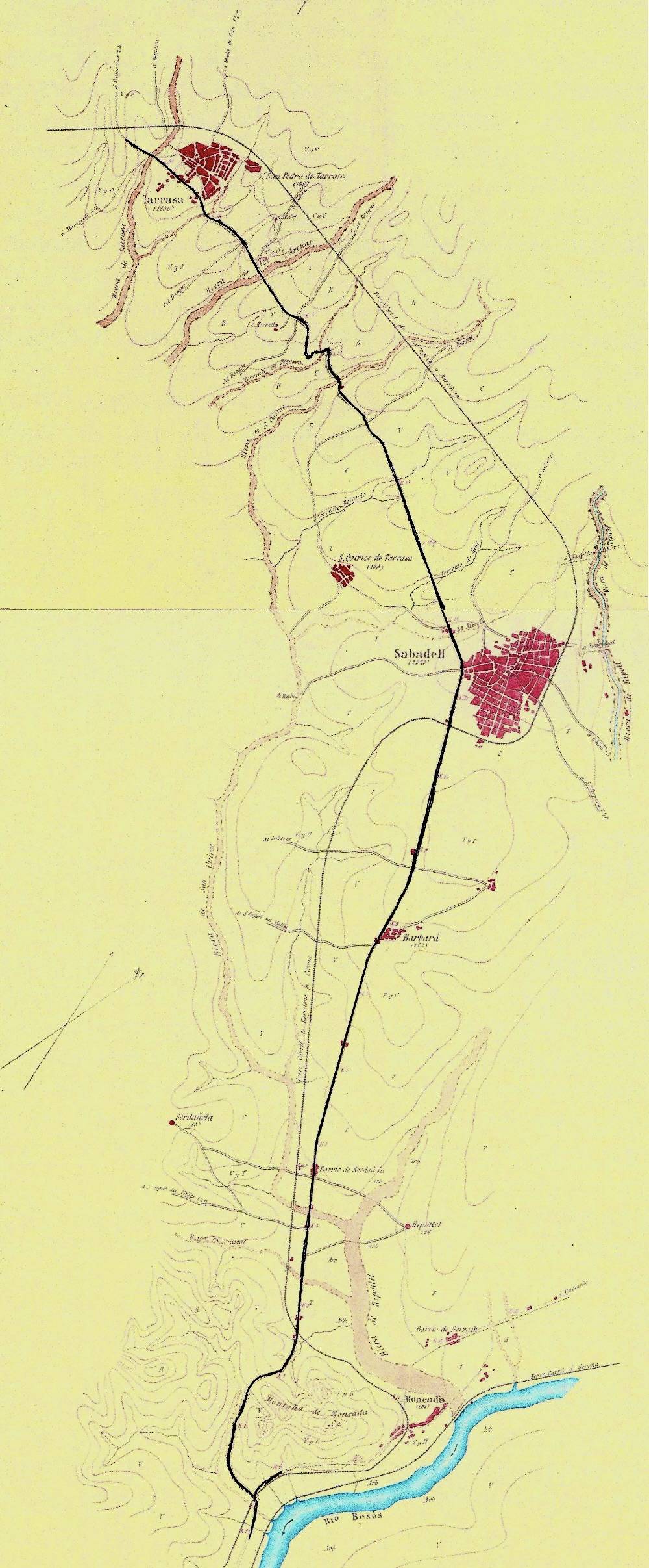 Projecte carretera N-150.  Any 1845 -  Projecte carretera N-150.  Any 1845