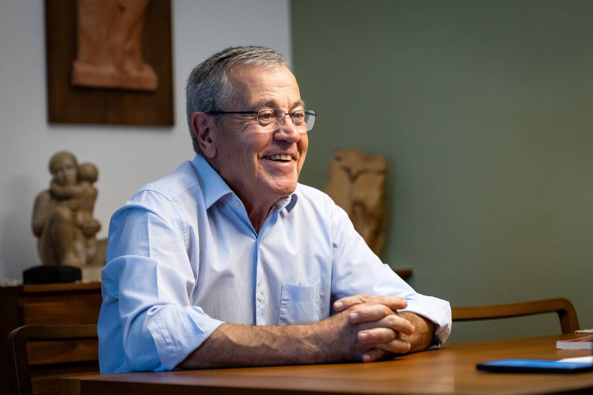 Modest Guinjoan, durant l'entrevista amb Nació - Hugo Fernández